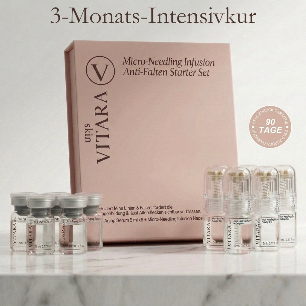 3-Monats-Intensivkur – Microneedling Gerät + Serum Anti-Aging | VitaraSkin