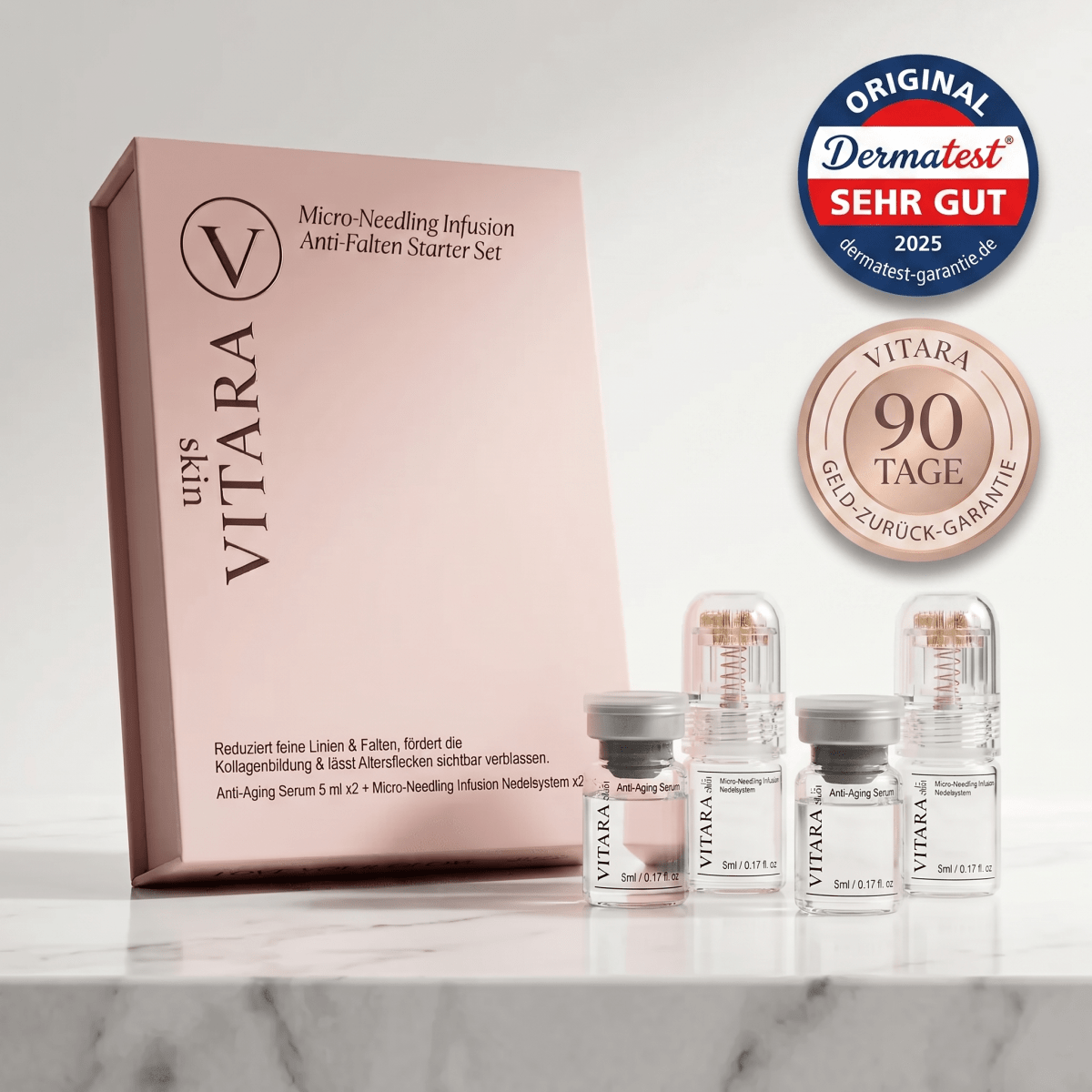 VITARA Micro Needling Set - Anti - Aging Kollagen Falten | VitaraSkin - Vitara Skin | Micro - Needling Infusion für Zuhause!